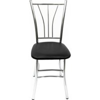 Стул ВВР Трилогия (черный/хром, экокожа)