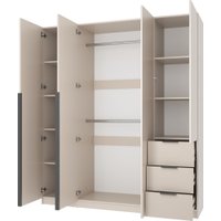 Шкаф распашной Mio Tesoro Мельбурн 4DG3S (кашемир)