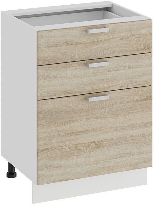 

Шкаф напольный Трия Гранита 1Н6Я3 (белый/дуб сонома)