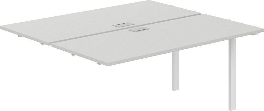 Офисный стол Norden 320х143.8х75 SG.216.SH.63.WH (белый/серый бархат)