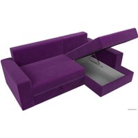 Угловой диван Mebelico Майами 15 114895 (правый, микровельвет, фиолетовый)