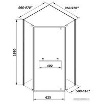Душевой уголок Cerutti Spa Chika ZP101B 100х100