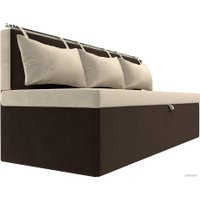 Диван Лига диванов Метро 105004 (микровельвет бежевый/коричневый)