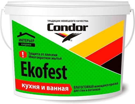 

Краска Condor Ekofest база A 15 кг (белый)
