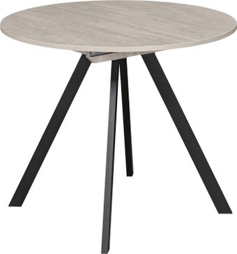 Кухонный стол Древпром М156 Пралеска ДП1-02-11 (шелковый камень/черный матовый)