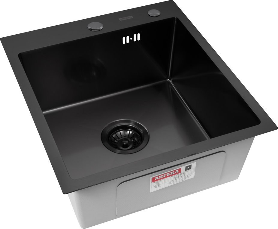 Кухонная мойка ARFEKA AF 450*505 Black PVD Nano