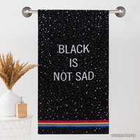 Полотенце Этель ЧБ Black is not sad 5031626 (белый/черный)