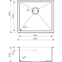 Кухонная мойка Omoikiri Taki 49-U/IF LG