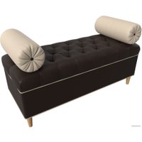 Банкетка Лига диванов Глория 29279 (экокожа коричневый/бежевый/бежевый)