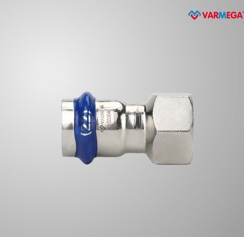 Фитинг Varmega Муфта раструбная Inox Press с внутренней резьбой 15x1/2 VM705001504