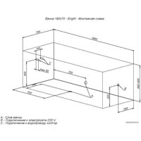 Ванна Aquanet Bright 180x70 (с каркасом и экраном)