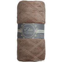 Плед Tex Republic Elite Клетка Фланель Евро 93382 (коричневый)