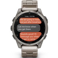 Умные часы Garmin Fenix 8 Sapphire, Titanium 47мм (светло-серый, титановый ремешок)