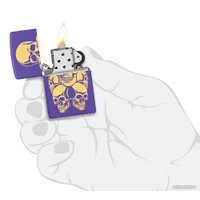 Зажигалка Zippo 48783 Skulls Design Purple Matte