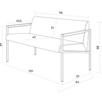 Диван MONOFIX Юнта (экокожа, черный)