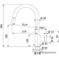 Смеситель Franke Lina 115.0626.055 (оникс)