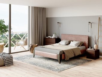 Ormatek Bergen 160x220 (ткань, лофти мокко/орех)