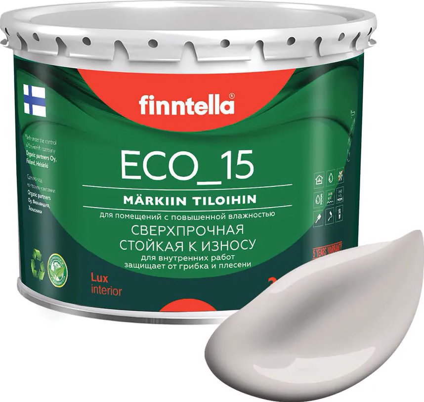 

Краска Finntella Eco 15 Vuoret F-10-1-3-FL076 2.7 л (теплый серо-коричневый)