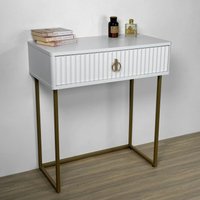 Туалетный столик без зеркала Shtabe Royal 5115 эко (белый/золото/р.золото)