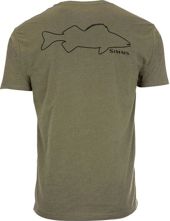 

Футболка Simms Walleye Outline T-Shirt (XXL, военный)