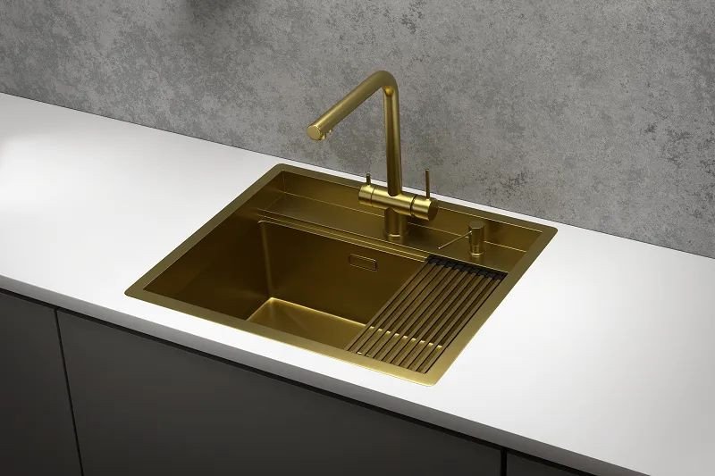 Кухонная мойка Granula Kitchen Space 6051 (золото сатин)