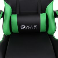 Игровое (геймерское) кресло Оклик Drifter (черный/зеленый)