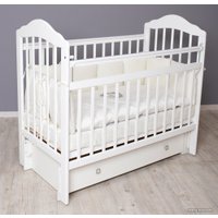 Классическая детская кроватка Incanto Pali с ящиком универсальный маятник (белый)