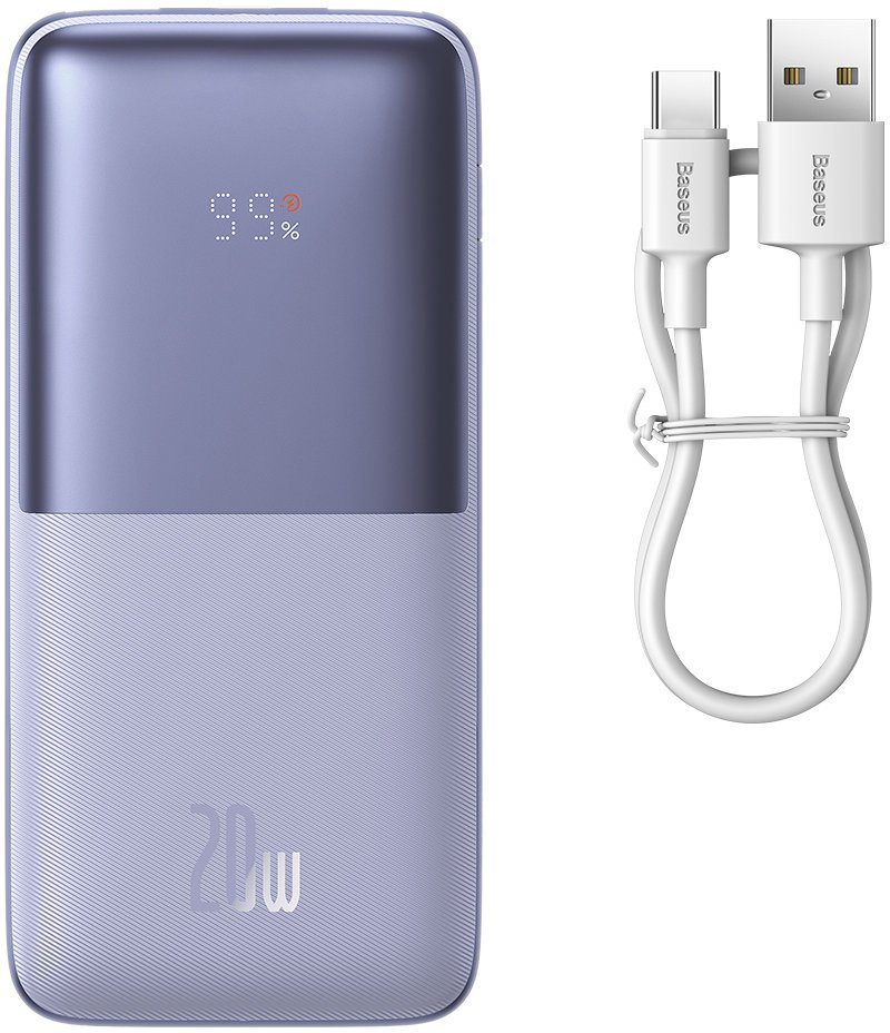 

Внешний аккумулятор Baseus Bipow Pro Digital Display Fast Charge 20W Overseas Edition 10000mAh (фиолетовый)