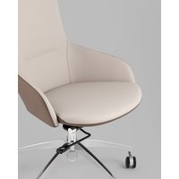 Офисное кресло TopChairs Soulo A308 8371-6/1 (бежевый/коричневый)