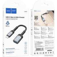 Адаптер Hoco UA24 USB Type-C - USB Type-A (0.16 м, черный)