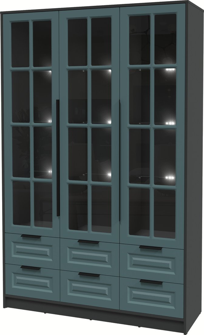 

Шкаф-витрина Интерлиния Концепт КТ-ШВ3 с подсветкой Деко (антрацит/верде)