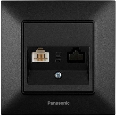 

Розетка телефонная Panasonic Arkedia Slim WNTC04022BL-BY