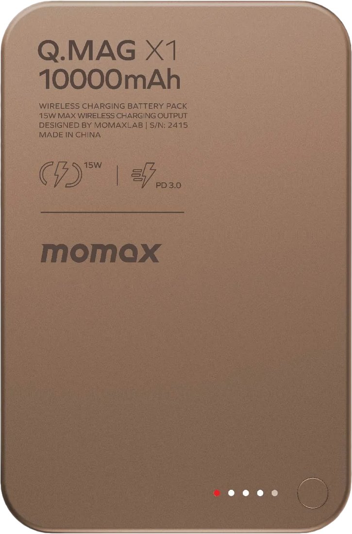 

Внешний аккумулятор Momax Q.Mag X1 Magnetic IP117A 10000mAh (коричневый)