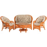 Набор садовой мебели Calamus Rotan Черчиль комфорт (коньяк)