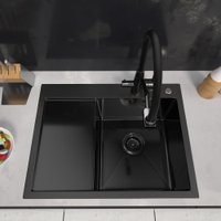 Кухонная мойка ARFEKA ECO AR 650*500 R BLACK PVD NANO