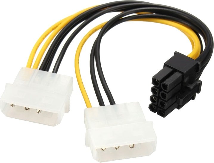 

Кабель USBTOP 2х Molex – 8pin