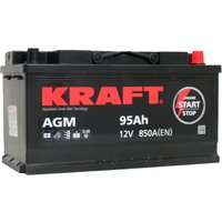 Автомобильный аккумулятор KRAFT AGM 95 R+
