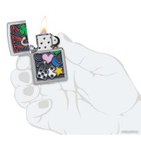 Зажигалка Zippo Street Chrome All Luck 48682