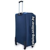Чемодан-спиннер Solier STL1801 72 см (L, синий/коричневый)