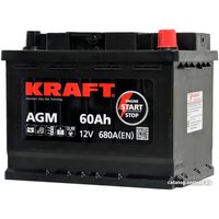 Автомобильный аккумулятор KRAFT AGM R+ (60 А·ч)