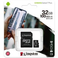 Карта памяти Kingston Canvas Select Plus microSDHC 32GB SDCS2/32GB (с адаптером)