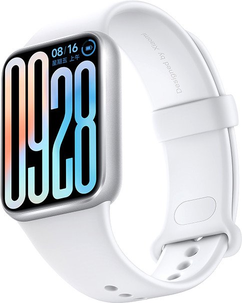 Фитнес-браслет Xiaomi Smart Band 9 Pro (серебристый, с белым силиконовым ремешком, международная версия)