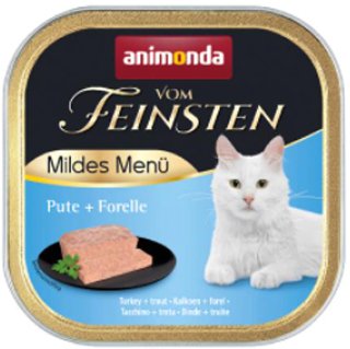 

Консервированный корм для кошек Animonda Vom Feinsten Mildes Menu для кастрированных с индейкой и форелью 100 г