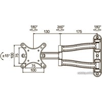 Кронштейн Kromax Techno-1 (черный)