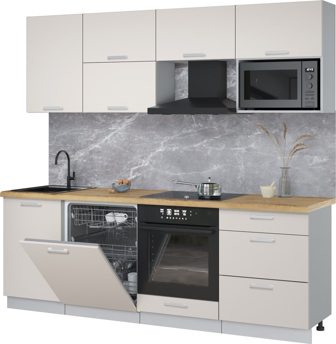 

Готовая кухня Интерлиния Мила Лайт 2.3-ПМ2 (персидский жемчуг/персидский жемчуг/дуб бунратти)