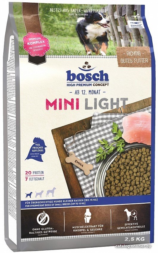 Сухой корм для собак Bosch Mini Light 2.5 кг