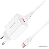 Сетевое зарядное Borofone BA21A USB Type-C (белый)