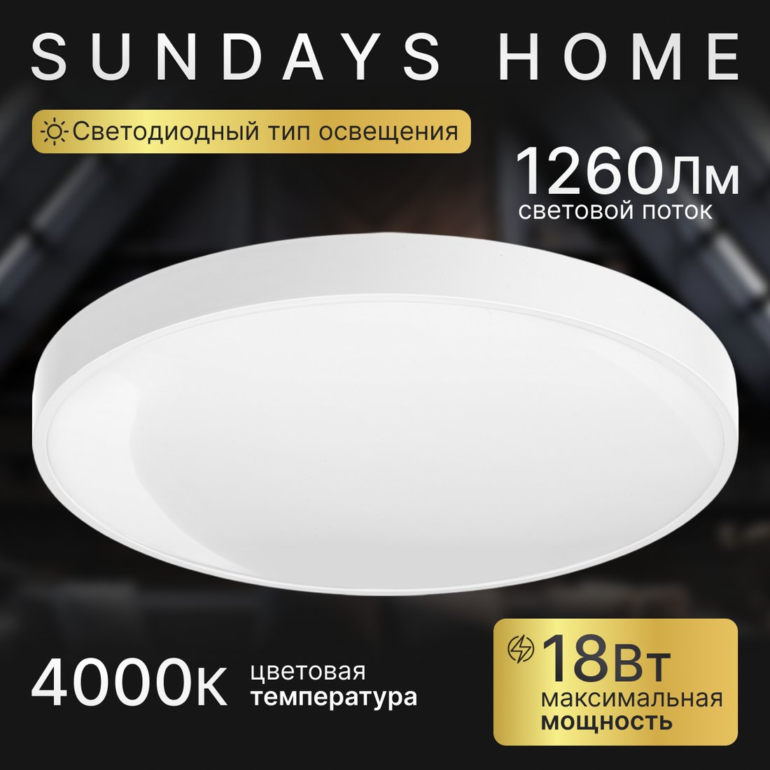 

Припотолочная люстра Sundays Home 240924-10 5733 (белый)