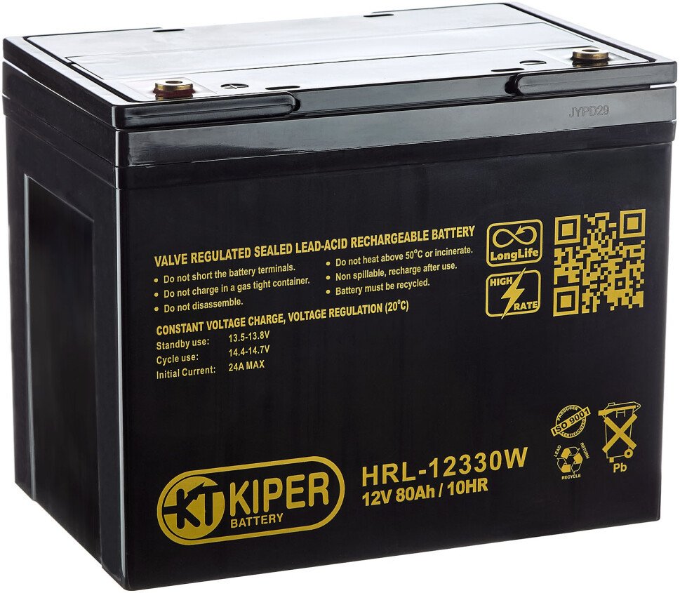 Аккумулятор для ИБП Kiper HRL-12330W (12В/80 А·ч)