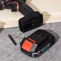 Ударная дрель-шуруповерт Deli DE-CZ20-2D2 (с 2-мя АКБ, сумка)